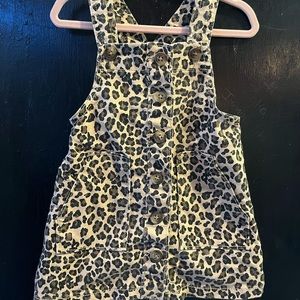 18m leopard print overall dress